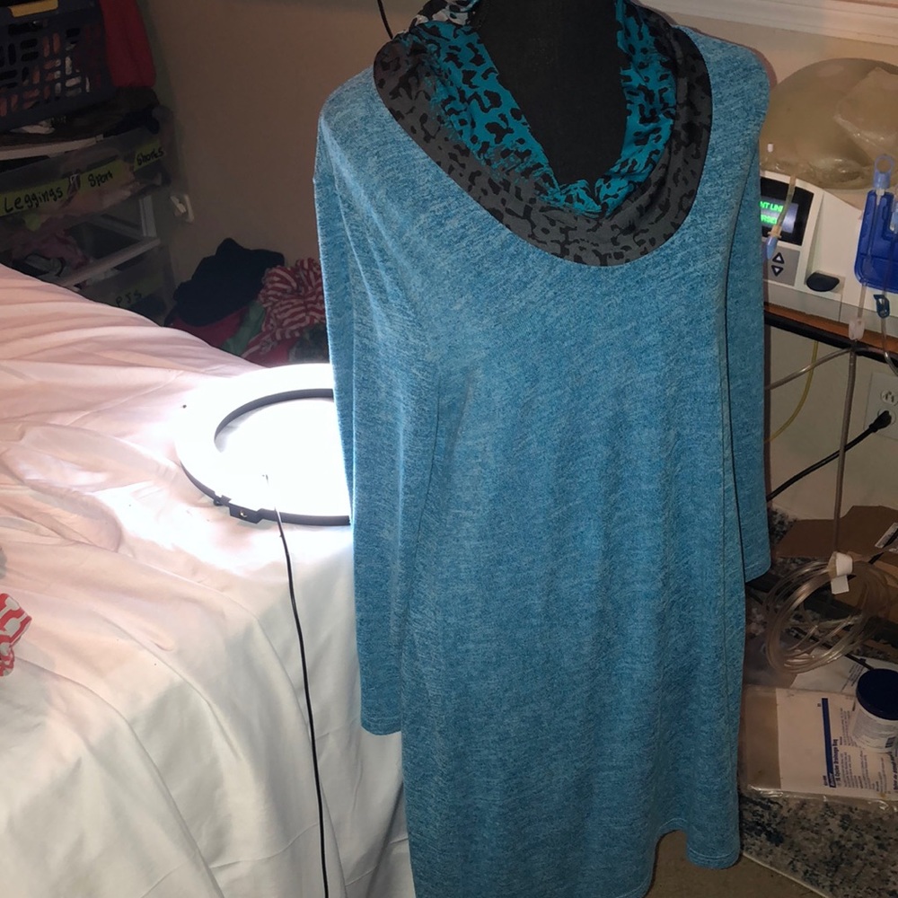 Deep Blue Sassy leopard Print Dress